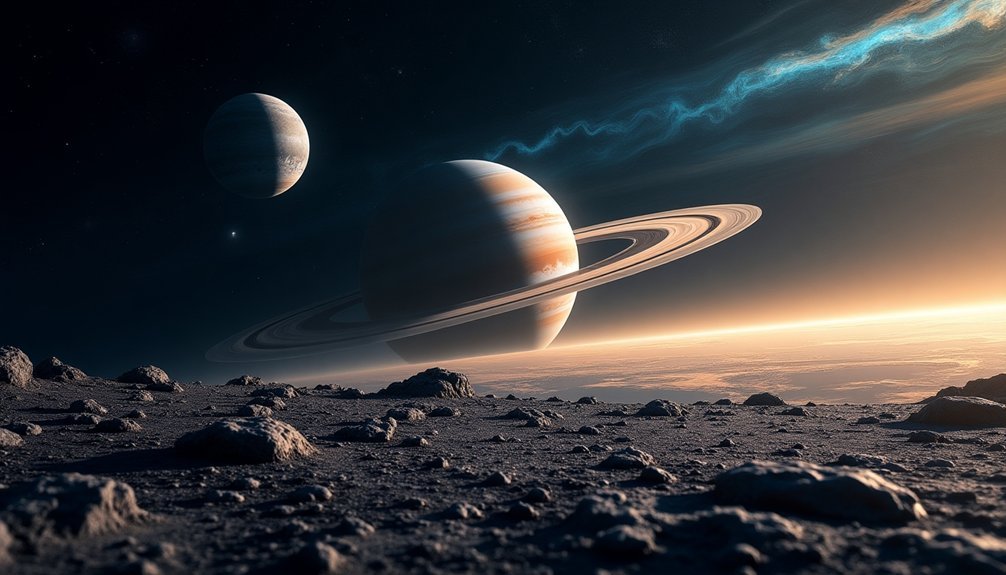 moon and ring dynamics