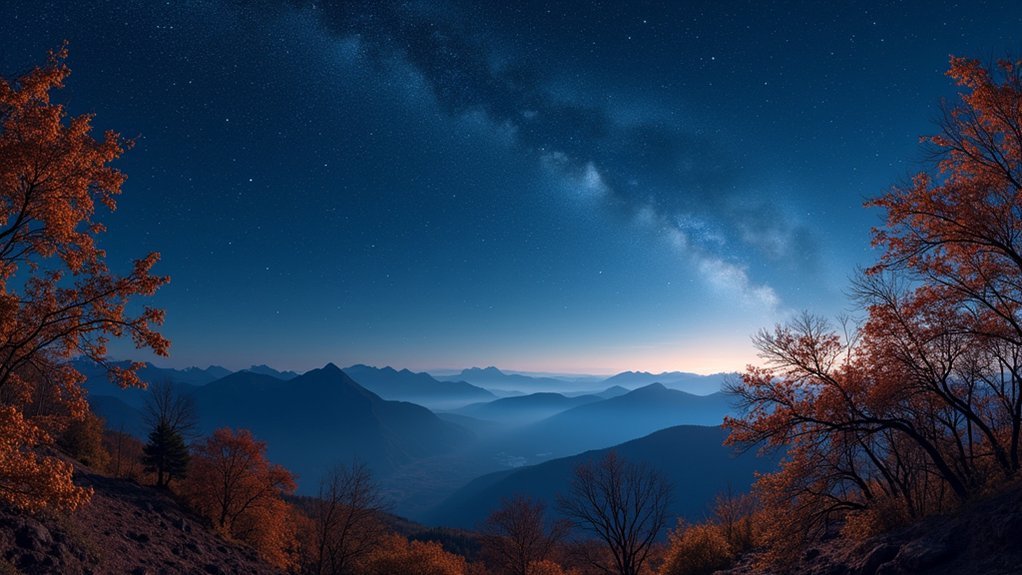 autumn stargazing through nature