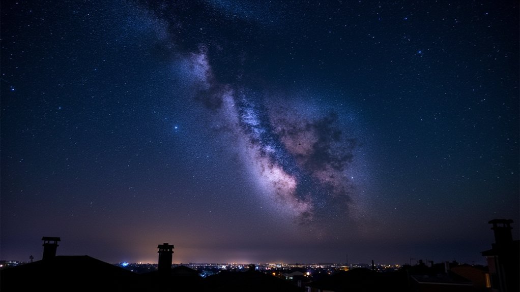 capturing stars amid light