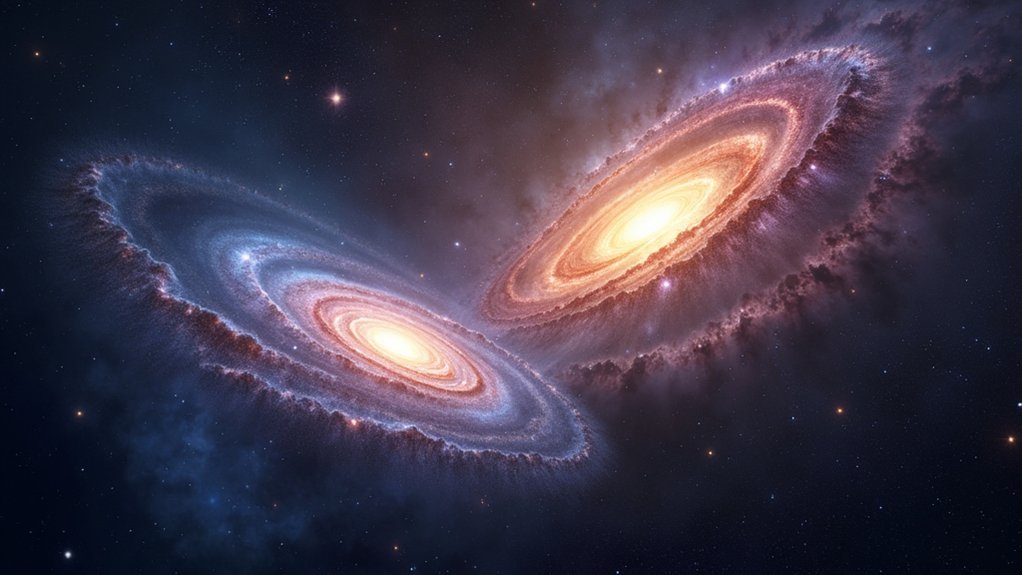 galaxy merger phases illustrated