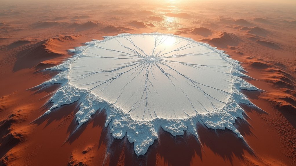 mars polar caps structure