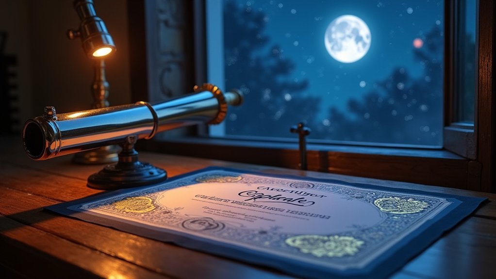moon observation achievement certificate