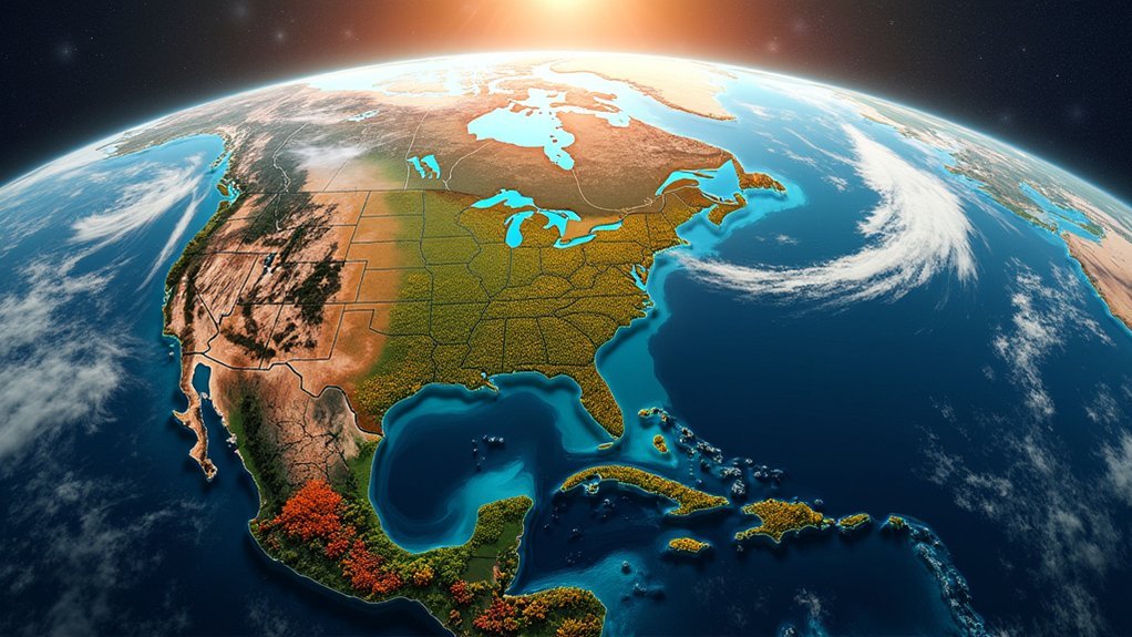satellite imagery of seasons