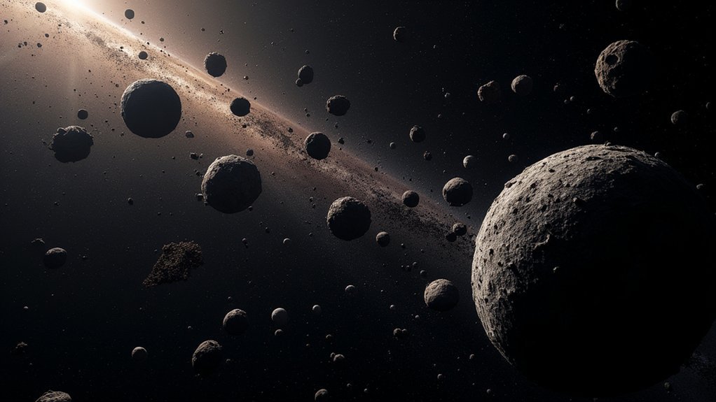 space debris size range