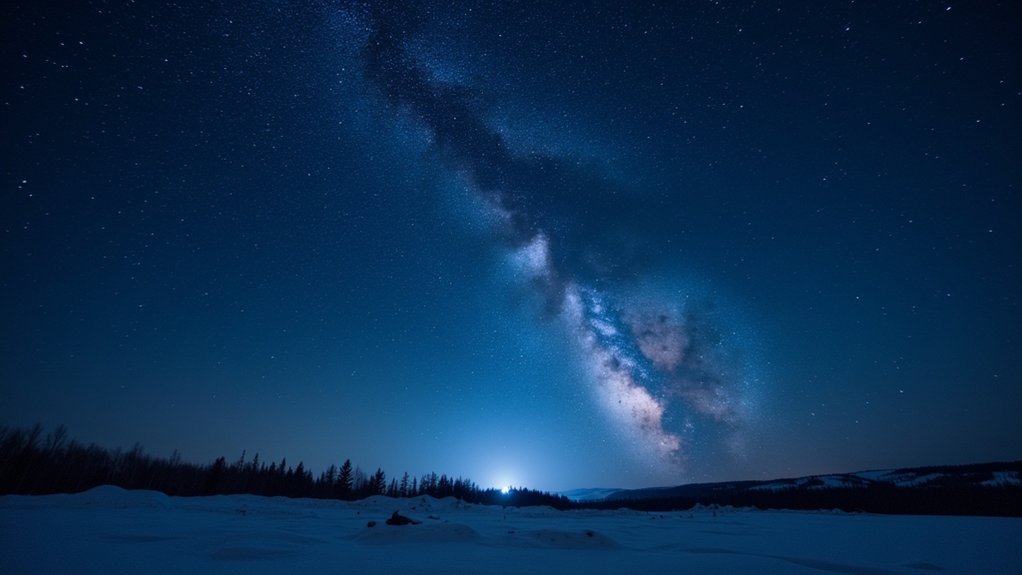 winter constellations and stars
