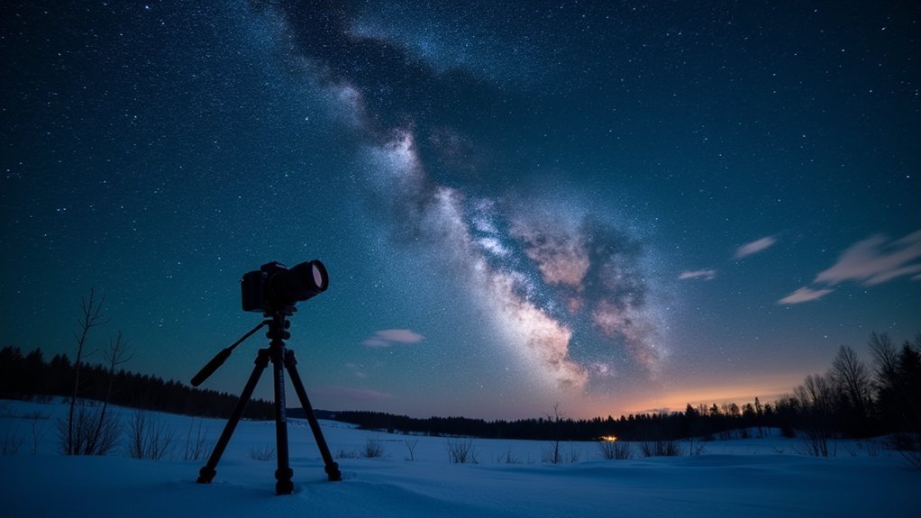 winter night sky photography